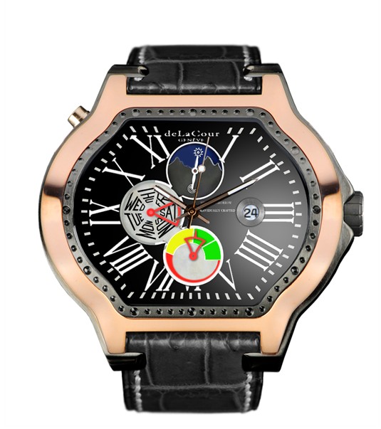 Replica DeLaCour City Ego Motion Ti / PVD Rose Gold WATP0045-1218 Replica Watch